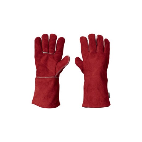 Guantes rojos para soldador