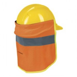 CUBRENUCA PARA CASCO, CON REFLEJANTE COLOR NARANJA, 30 CM