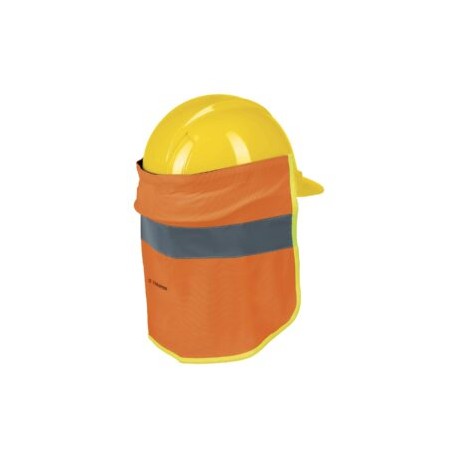 CUBRENUCA PARA CASCO, CON REFLEJANTE COLOR NARANJA, 30 CM