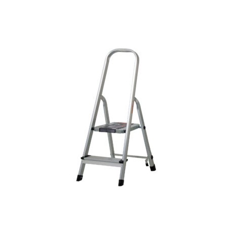 Escalerilla plegable de aluminio, 2 peldaños