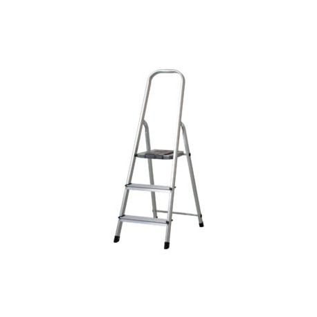 Escalerilla plegable de aluminio, 3 peldaños