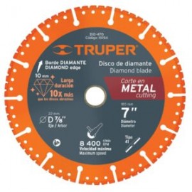 Disco de diamante, 7″ corte metal