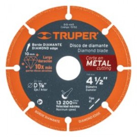 Disco de diamante, 4-1/2″ corte metal