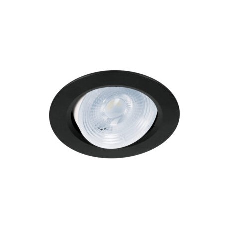 EMPOTRADO, REDONDO, 5 W, 6500K, LED, NEGRO