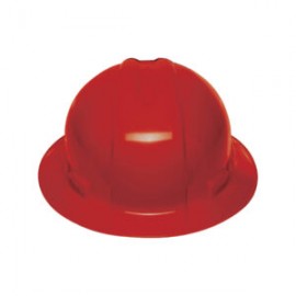 CASCO DE SEGURIDAD, ROJO, ALA ANCHA