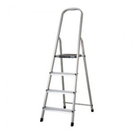 Escalerilla plegable de aluminio, 4 peldaños