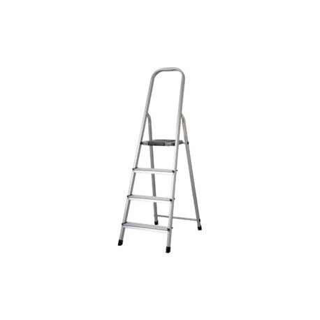 Escalerilla plegable de aluminio, 4 peldaños